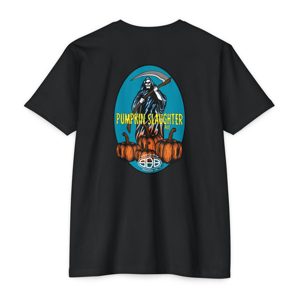 Unisex CVC Jersey T-shirt/Pumpkin Slaughter