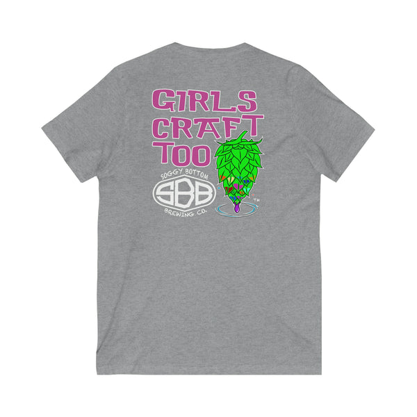 Unisex Girls Craft Too Jersey Short Sleeve V-Neck Tee