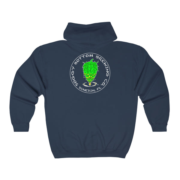 Unisex Full Zip Hooded Sweatshirt Circle Hop Logo