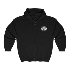 Unisex Full Zip Hooded Sweatshirt Circle Hop Logo